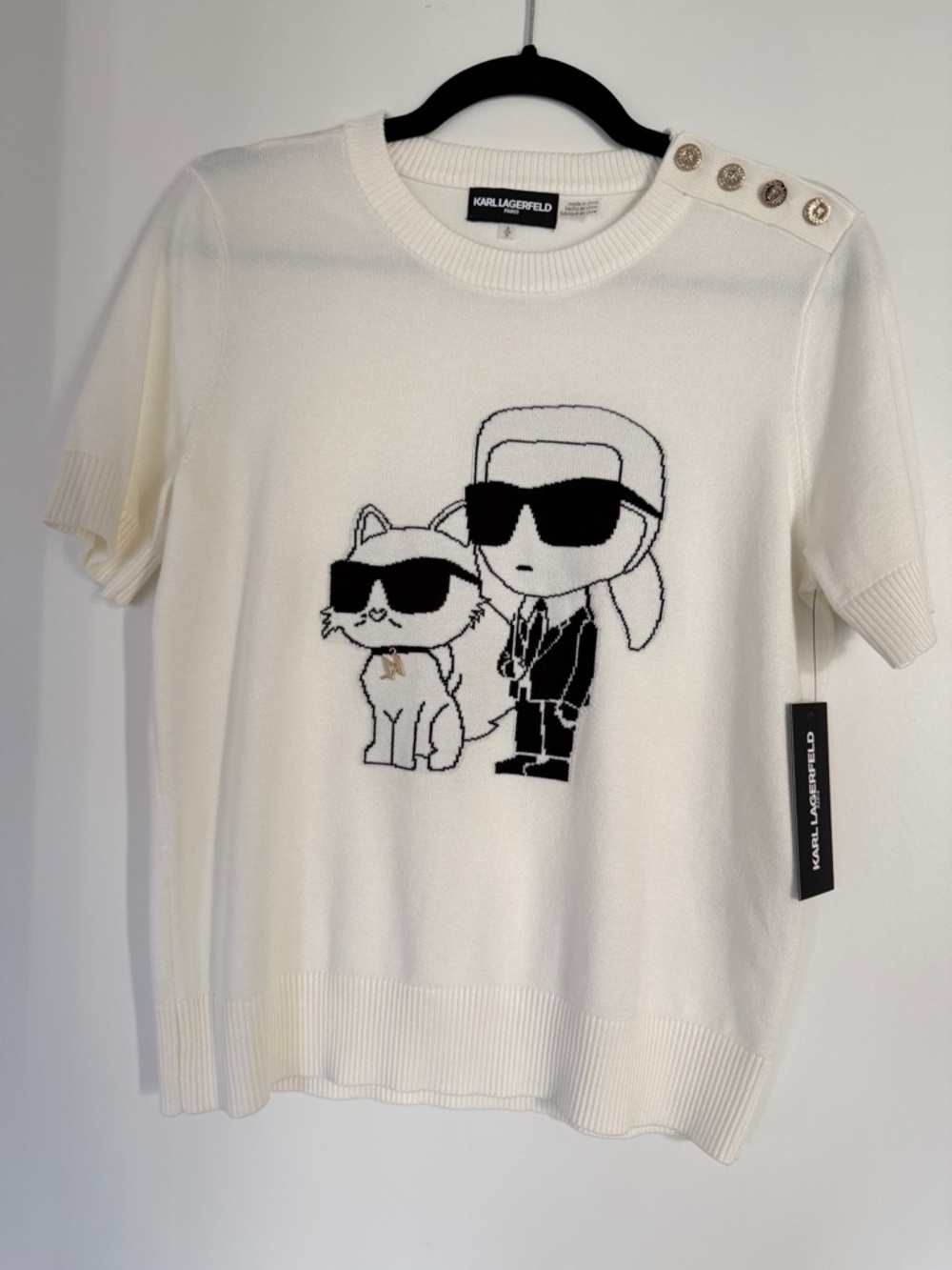 NEW Collection Karl Lagerfeld Paris Karl & Choupette Sweater S Chic
